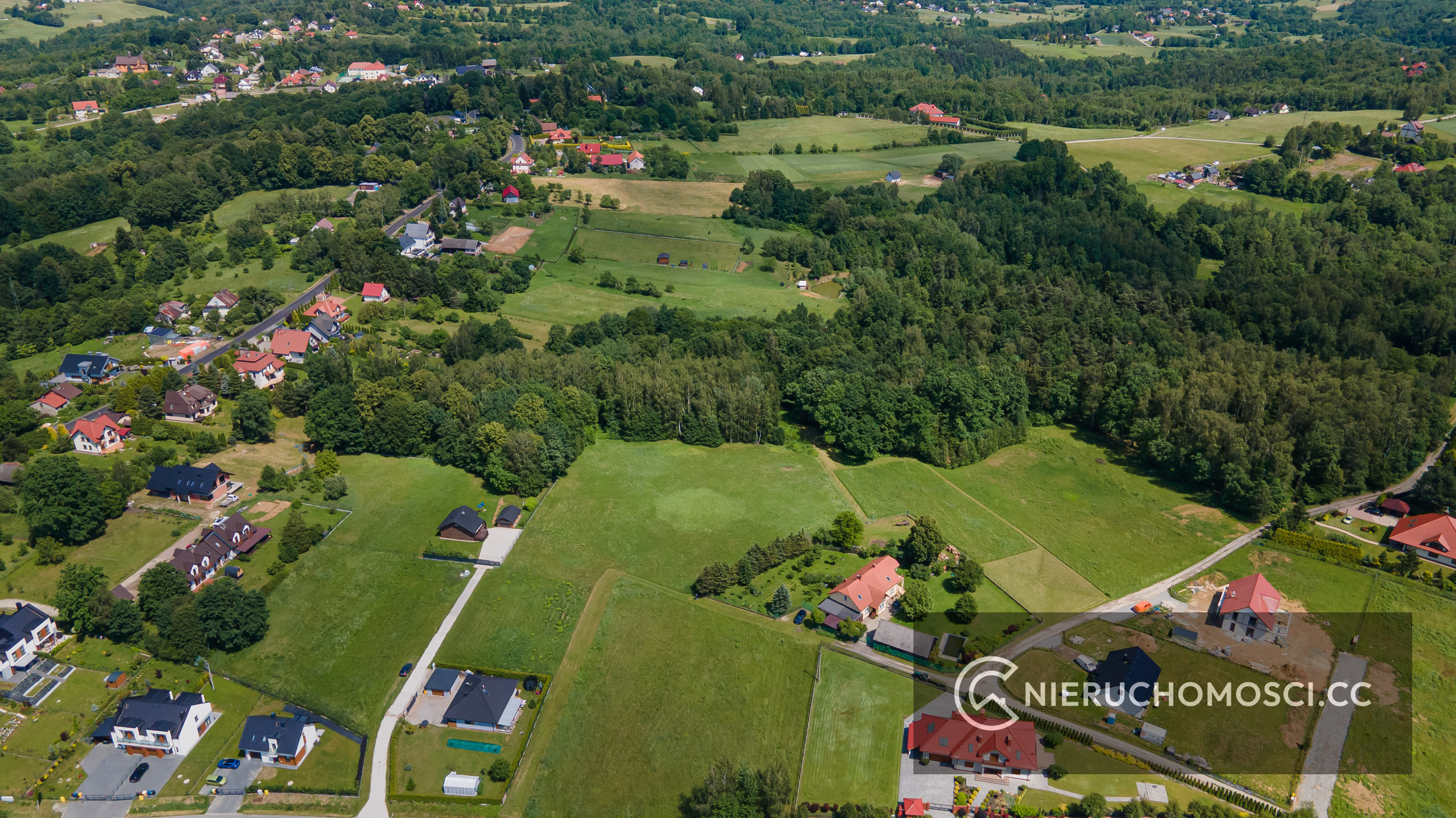 DJI_0410 Działka budowlana z własnym lasem 28 ar ! OKAZJA !