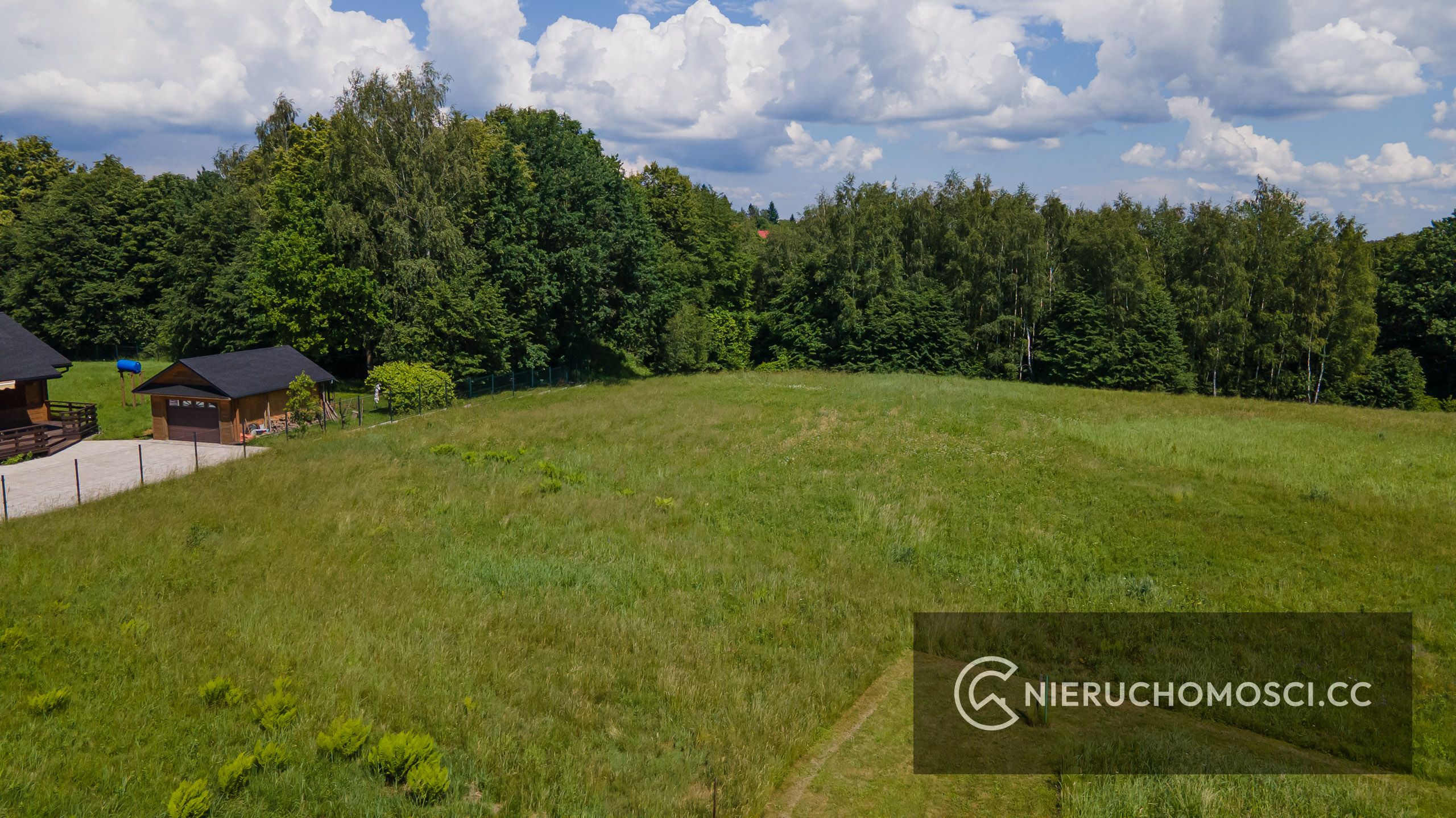DJI_0418 Działka 90 ar pod Krakowem OKAZJA z własnym lasem !