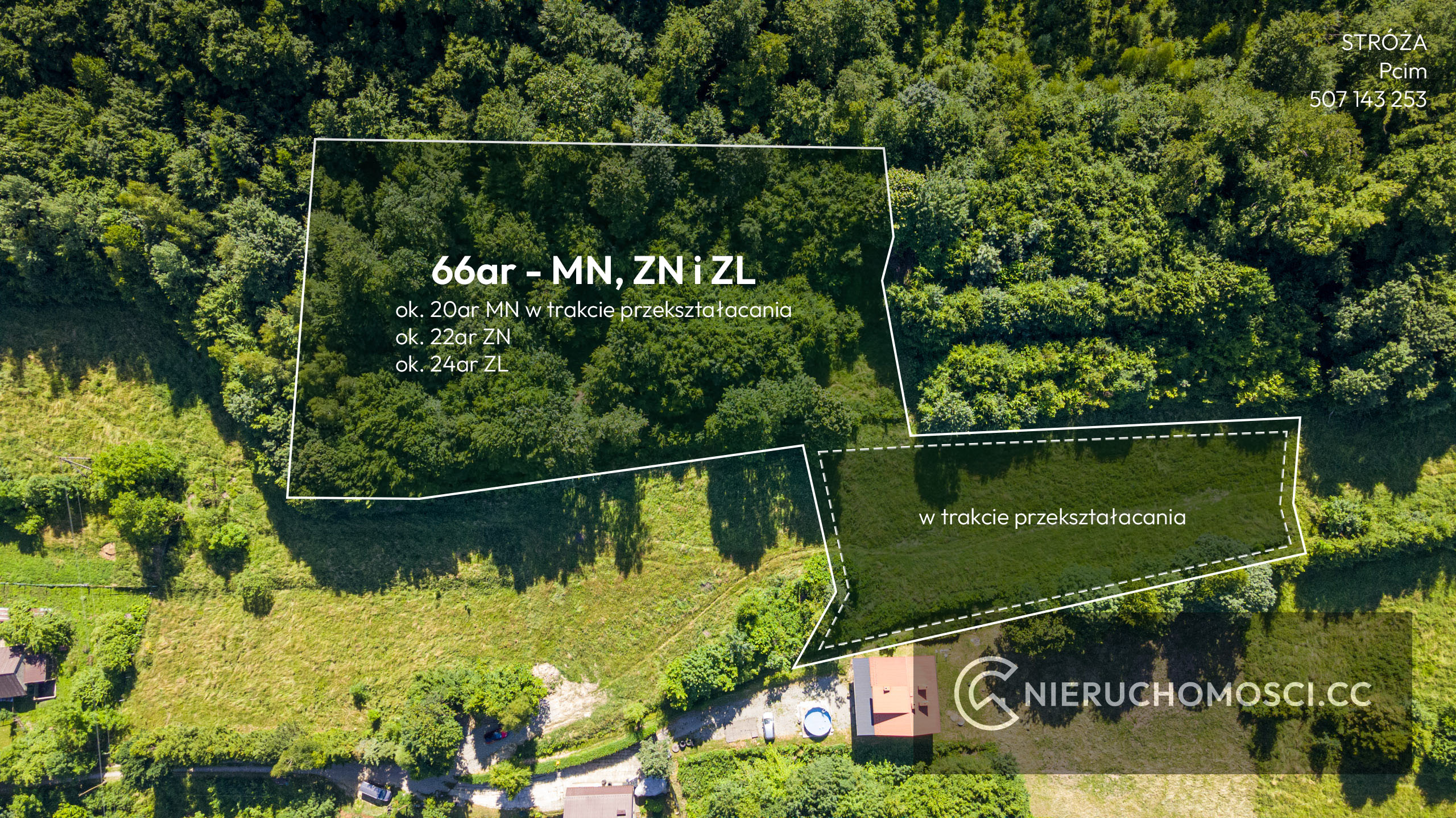 DJI_0997 Stróża działka bud las – OKAZJA!